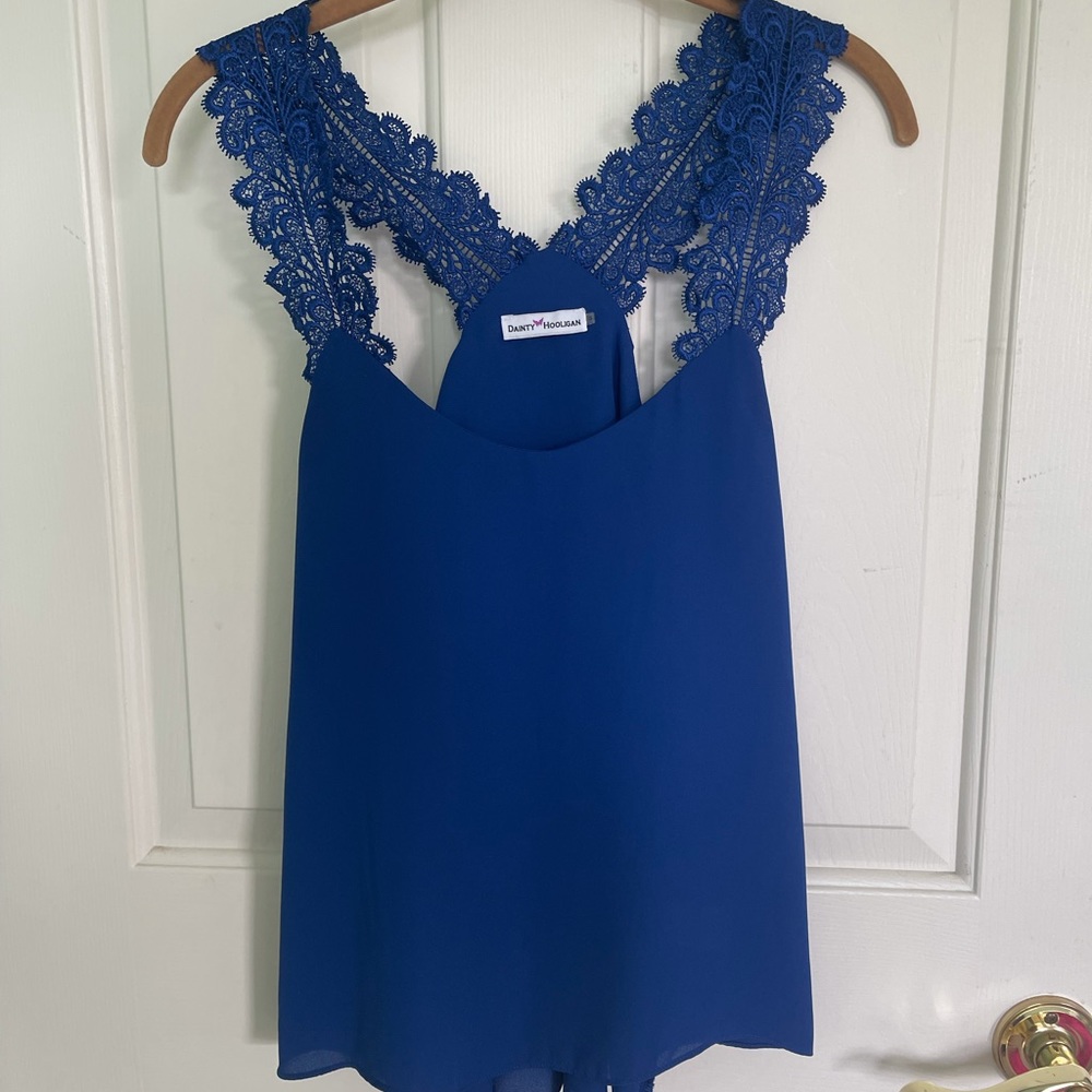 Beautiful bright blue tank top